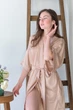 Forli Халат шелковый Nude ONE Бежевый SH0006-01-04_ONE - изображение 1
