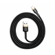 Кабель Baseus Kevlar Cable USB for Lightning 2A 1M Gold+Black (CALKLF-BV1) - изображение 4