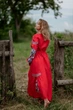 Платье-вышиванка Vyshyvanka "Вышивка гладью Пион" 42 Красное 4531 - изображение 3