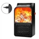 Термовентилятор (обогреватель) c имитацией камина Flame Heater с пультом Black - изображение 2