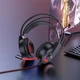 Игровые наушники HOCO LED Joyful Gaming Headphones W105 с микрофоном и LED RGB подсветкой проводные Black (W105B) - изображение 5