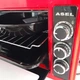 Электрическая духовая печь Asel AF-0023 33 л электродуховка настольная духовка с таймером, Red - изображение 3