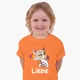 Дитяча футболка для дівчаток Лайк Кіт (Likee Cat) (25186-1032-51) 122-128 см Бавовна Помаранчевий - зображення 3