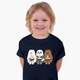 Детская футболка для девочек Вся правда о медведях (We Bare Bears) (25186-2897-82) 146-152 см Хлопок Темно-синий - изображение 3