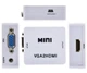 Конвертер адаптер з VGA на HDMI + аудіо 3.5мм 1080 VGA2HDMI перехідник монітор (516796846) Білий - зображення 2