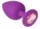 Силиконовая анальная пробка Slash Silicone, S цвет фиолетовый/светло-розовый (20637809000000000) - изображение 1
