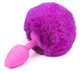 Анальная пробка Slash с круглым хвостиком Silicone Anus Plug, L цвет розовый/розовый (20756785000000000) - изображение 1