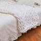 Плед крупной вязки ручной работы Homytex 130 * 170 см. Белый - изображение 1