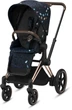 Прогулочная коляска Cybex Priam Fashion Edition Jewels of Nature dark blue шасси Rose Gold - изображение 1