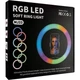 Лед-лампа кольцевая для студийного освещения Ring RGB MJ 33 33см с пультом и штативом для фото и видео - изображение 1