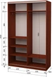 Шкаф-купе двухдверный Roko 120х242х60 см ДСП Яблоня Локарно (20200024162) - изображение 2