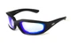 Очки спортивные защитные фотохромные Global Vision KICKBACK Photochromic G-Tech™ синие зеркальные - изображение 7