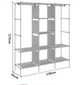 Шкаф тканевый складной Storage Wardrobe 88130 130х45х175 см Коричневый на 3 секции с полками - изображение 4