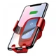 Автоутримувач для телефону з бездротовою зарядкою Baseus WXYL-B09 Metal Wireless Charger Gravity Car Mount (Air Outlet) на дефлектор (на затиску) Червоний - изображение 4