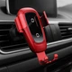 Автоутримувач для телефону з бездротовою зарядкою Baseus WXYL-B09 Metal Wireless Charger Gravity Car Mount (Air Outlet) на дефлектор (на затиску) Червоний - изображение 5