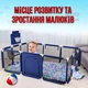 Большой детский манеж для развития IMBABY - арена с забором для малышей для двоих - сухой бассейн для детских игр, для шаров или коврика Синий - зображення 7