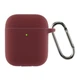 Чехол ArmorStandart TPU Ultrathin With Hook для кейса наушников Apple AirPods 2 Burgundy (ARM59680) - изображение 1