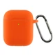 Силиконовый чехол для наушников Apple AirPods 2, Hang Case, оранжевый, ультратонкий защитный кейс толщиной 2 мм, защита от царапин, пыли и ударов, компактный, с карабином для крепления, ArmorStandart (ARM59682) - изображение 1