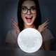 Настільний світильник 3D Moon Light Нічник RGB Місяць сенсорне керування 13 см та 16 кольорів - зображення 4