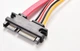 Кабель удлинитель переходник SATA питания и данные 30 см 22-pin (7+15) SATA Male to Female - изображение 2