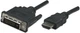 Kabel Manhattan HDMI Male to DVI-D 24+1 Male Dual Link 1 m Black (766623322782) - obraz 1