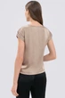 Блуза шовкова ES.design fw2141.5 бежева розмір L - зображення 3