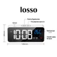 Часы настольные электронные зеркальные Losso Premium (BT) с LED подсветкой и термометром (белые), будильник - изображение 8