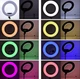 Лампа кольцевая Veron светодиодная Led MJ33 33cm (13") RGB c зажимом для телефона (201555) - изображение 2