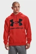 Чоловіче червоне худі UA Rival Fleece Big Logo HD Under Armour S;M 1357093-839 - зображення 1