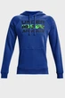 Мужское синее худи UA RIVAL FLC SIGNATURE HD Under Armour SM 1366363-432 - изображение 4