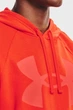 Мужское оранжевое худи UA Rival Fleece Big Logo HD Under Armour XXL 1357093-296 - зображення 4