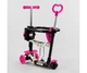 Cамокат Best Scooter Graffiti 5 в 1, с бортиком, светящимися колесами, S8509, божья коровка, Розовый - изображение 4