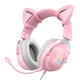Геймерские наушники Onikuma Gaming CAT X11 с гарнитурой для ПК/PS4/Xbox/Switch Rose - изображение 1