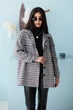 Жіноча сорочка з жаккарду вільного крою з коміром Seventeen L-XL Сірий (2000000171784) - изображение 1