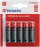 Батарейка Verbatim Alkaline AA/LR06 BL 10шт - изображение 1
