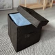 Короб с крышкой 30х30х30см для хранения вещей HY-Kr-black (Черный) - изображение 2