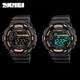 Мужские часы Skmei Champion 1243 Черные с золотым - изображение 6