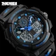 Мужские наручные часы Skmei 1270 Черные с синими - изображение 4