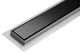 Трап для душа напольный BW-Tech BLACK GLASS 900 мм с сухим сифоном из нержавеющей стали 90х7х7 см (75389) - изображение 2