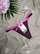 Трусы стринги женские Diamond size 38 малиновые с черным (30011) - изображение 1