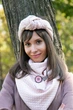 Тюрбан MyScarf теплый универсальный розовый с серым - изображение 2