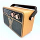 Портативне ретро радіо FM з Bluetooth і USB MD 5О7 ВТ Wood — акумуляторний радіоприймач з пультом, чорний - зображення 1
