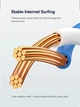 Патч корд UGREEN NW102 сетевой кабель 1000 Mбит\с Ethernet RJ45 Cat 6 плоский 3М Black (50175) - изображение 6