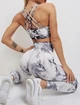 Женский костюм для фитнеса Whatiwear тай-дай черно-белый L (1294-black-L) - изображение 5
