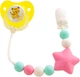 Ланцюжок силіконовий Baby Team для пустушки (3390_рожева зірочка) (4824428033909) - изображение 1