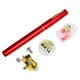 Вудка FishPen складная з котушкою і волосінню телескопічна Fishing rod in pen case Red - зображення 2