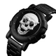 Мужские часы Skmei Skull 9178 Черные с серым черепом - изображение 2