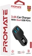 Автомобильное зарядное устройство Promate Voltrip-Duo 17 Вт 2 USB Black (voltrip-duo.black) - изображение 7