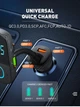 Автомобильный FM-трансмиттер, модулятор Ldnio C705Q |2USB/1Type-C/AUX, PD/QC3.0, 36W/5A| адаптер c функцией быстрой зарядки устройств (C705Q) - изображение 3