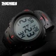 Мужские часы Skmei 1068 Черные с красными вставками - изображение 5